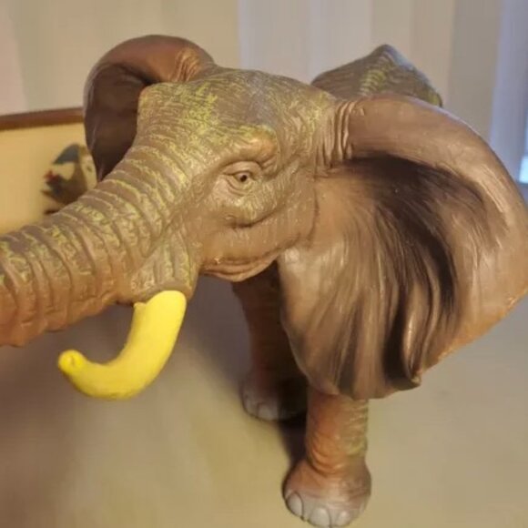 African Elephant Soft Rubber Toy Hollow Squeezable 14.5" x 6.5" - Picture 6 of 8